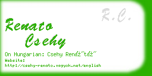 renato csehy business card